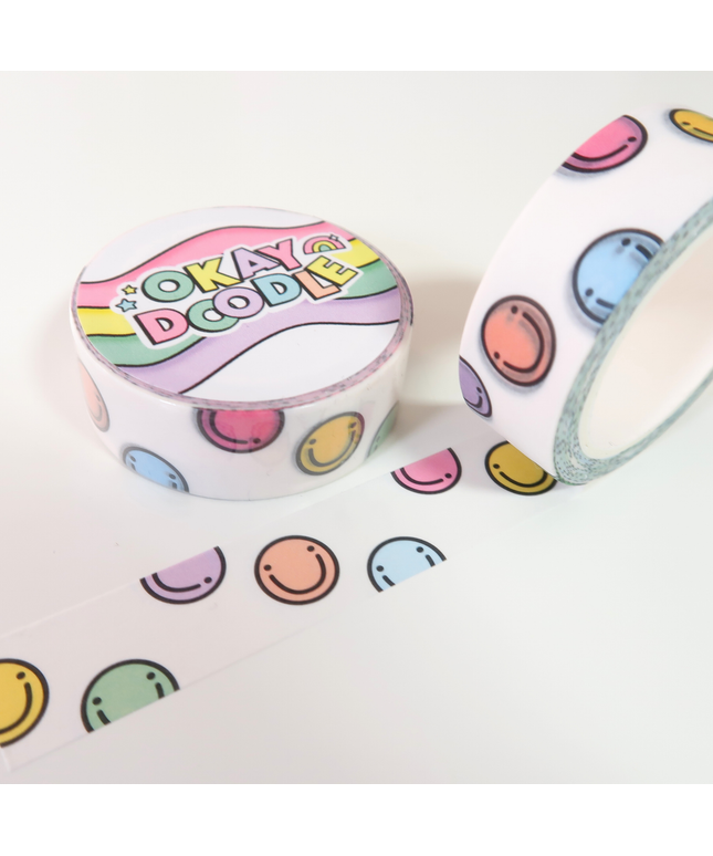 Colourful Faces Washi Tape