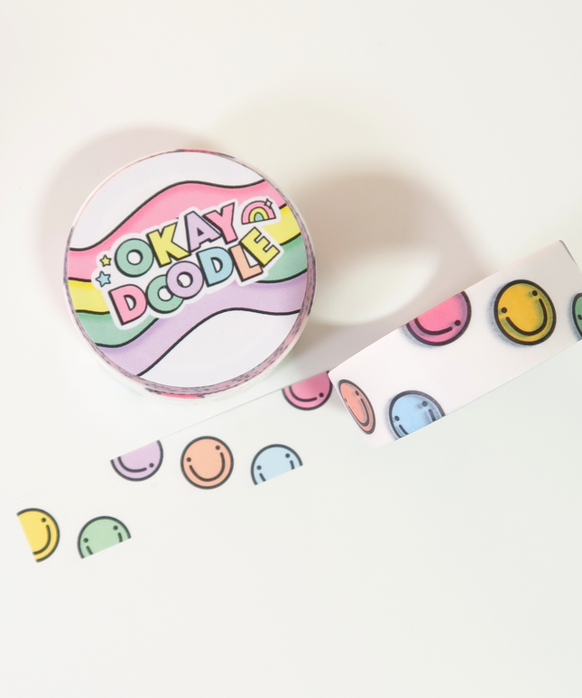 Colourful Faces Washi Tape