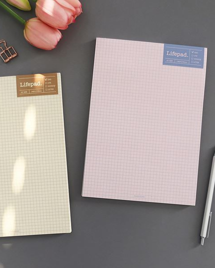 Lifepad A5 Notepad - Yellow Grid