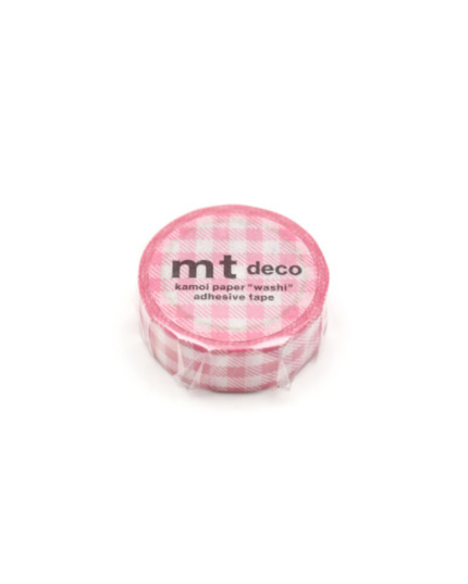 Pink Gingham MT Washi Tape