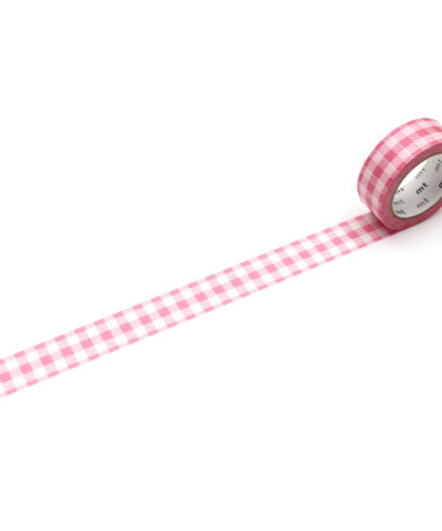 Pink Gingham MT Washi Tape