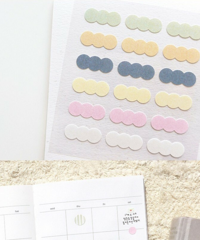 Plain Joined Dot Stickers