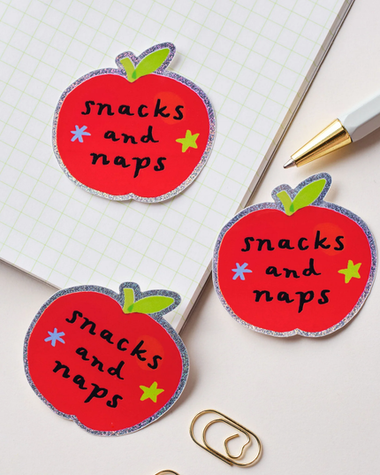 Snacks & Naps Sticker