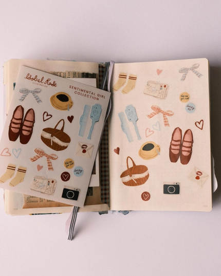 Sentimental Girl Sticker Sheet