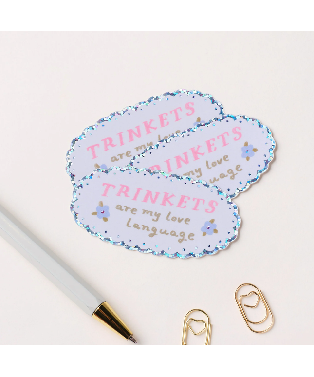 Trinkets Are My Love Language Sticker
