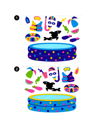 Pool Party Stickers (2 designs)