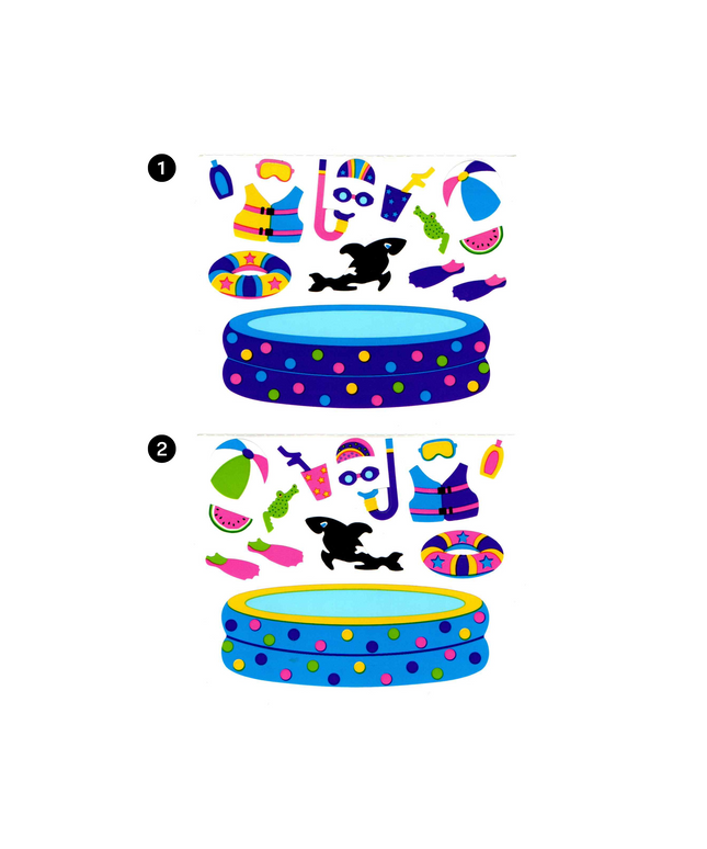 Pool Party Stickers (2 designs)