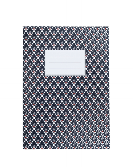 A5 Blank Notebook - Diamonds Blue