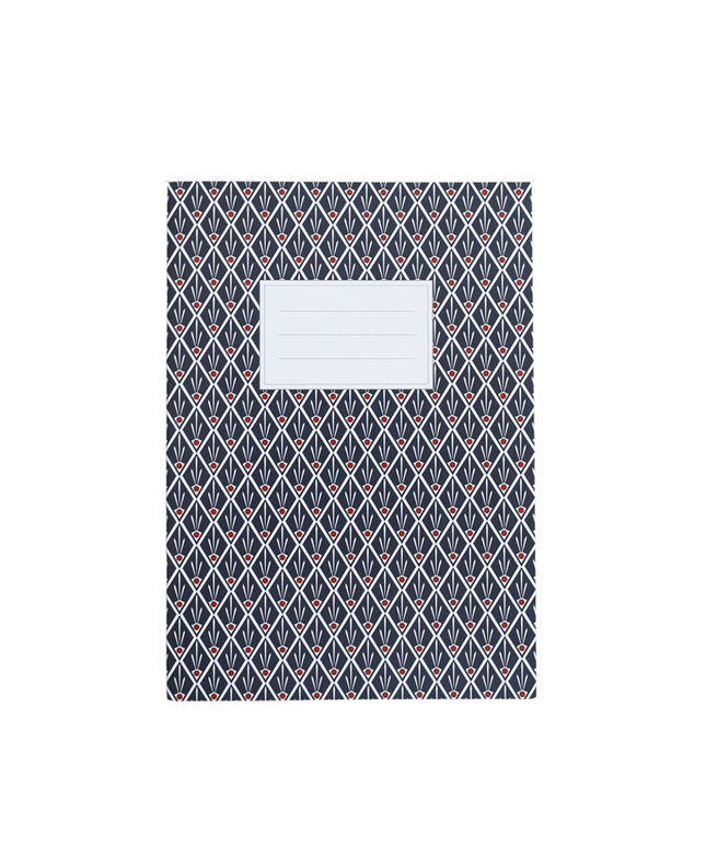 A5 Blank Notebook - Diamonds Blue