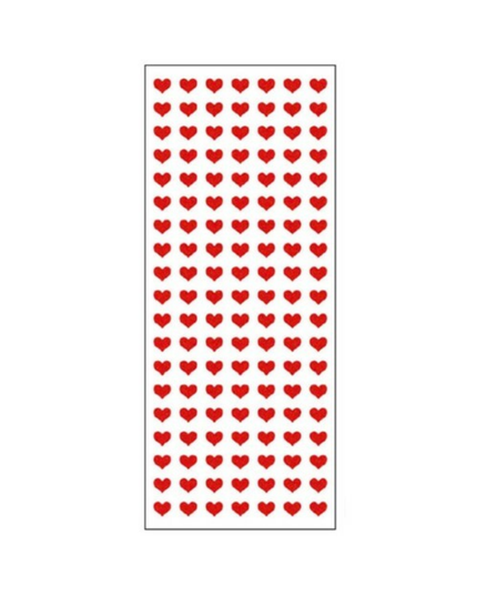 Red Glitter Heart Sticker Sheet