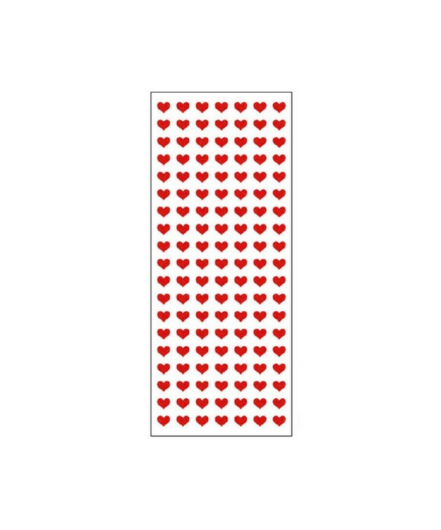 Red Glitter Heart Sticker Sheet
