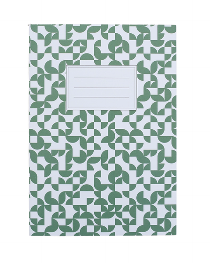 A5 Blank Notebook - Green Circles