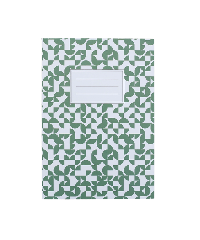 A5 Blank Notebook - Green Circles