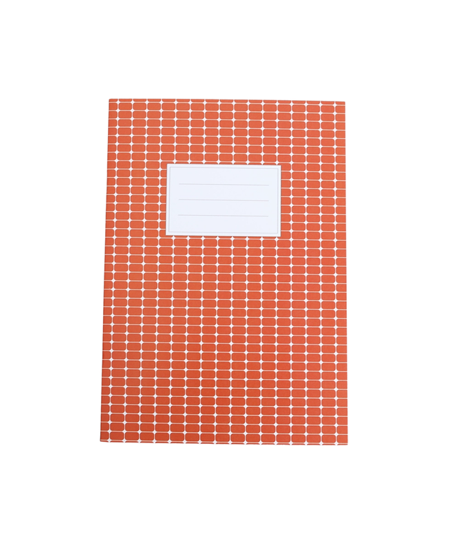 A5 Blank Notebook - Red Blocks