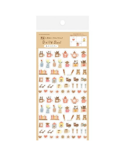 Brown Mini Icons Sticker Sheet