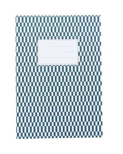 A5 Blank Notebook - Blue Tiles