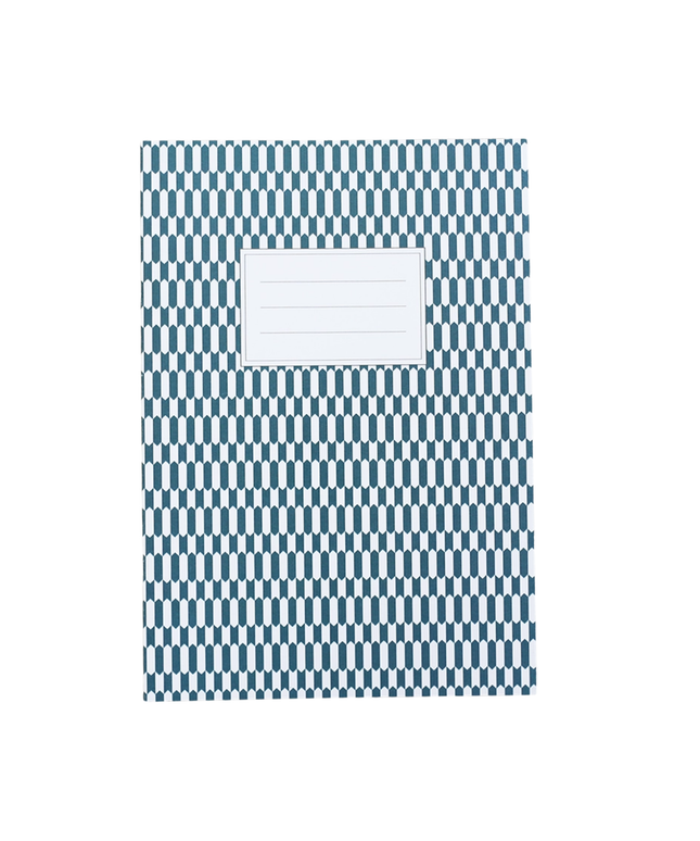 A5 Blank Notebook - Blue Tiles