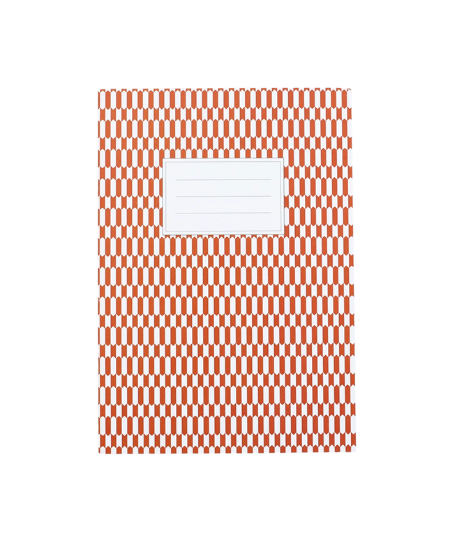 A5 Blank Notebook - Red Tiles