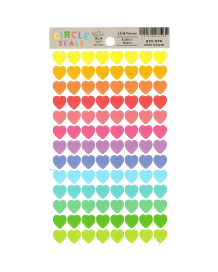 Rainbow Hearts Sticker Sheet