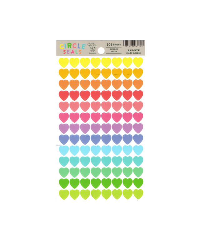 Rainbow Hearts Sticker Sheet