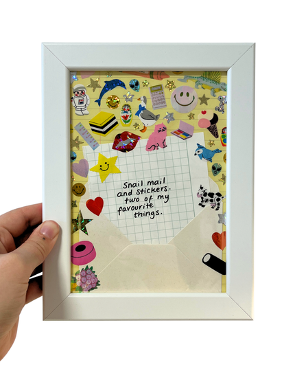 Snail Mail & Stickers Collage