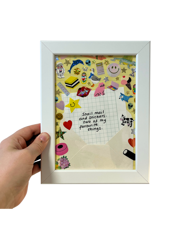 Snail Mail & Stickers Collage
