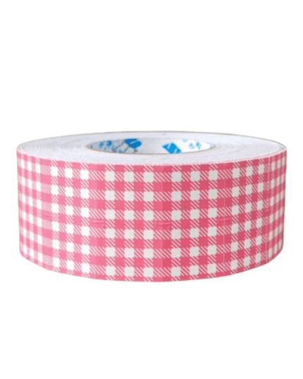 Pink Gingham Sticker Labels