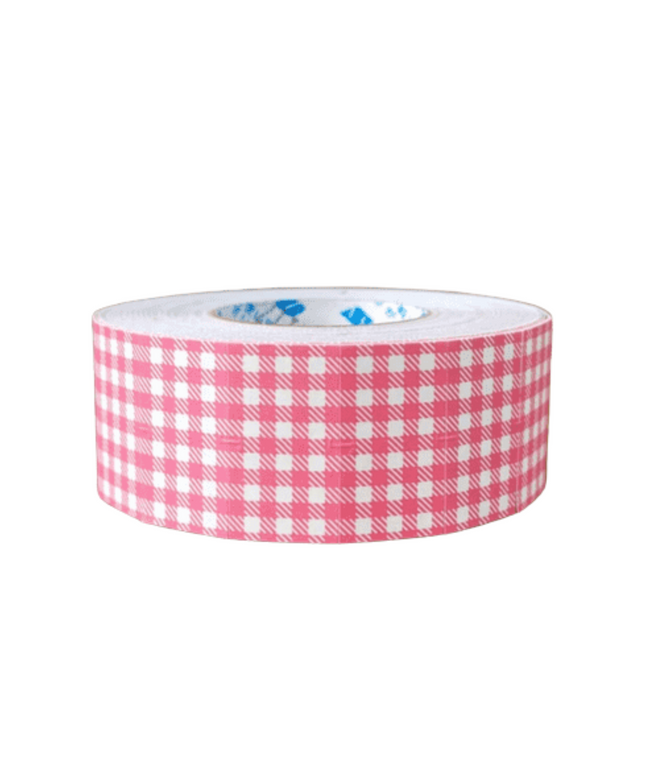 Pink Gingham Sticker Labels
