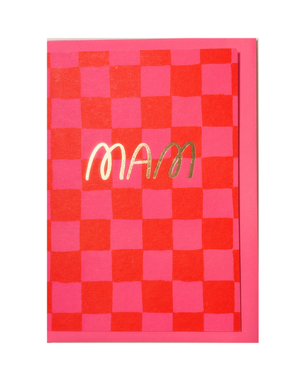 Mam Hot Pink Check Card