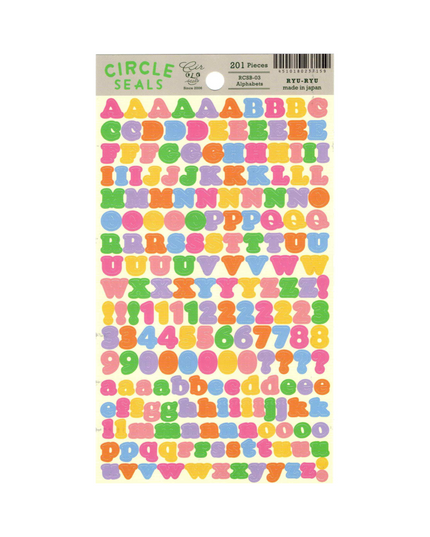 Pastel Brights Alphabet Sticker Sheet