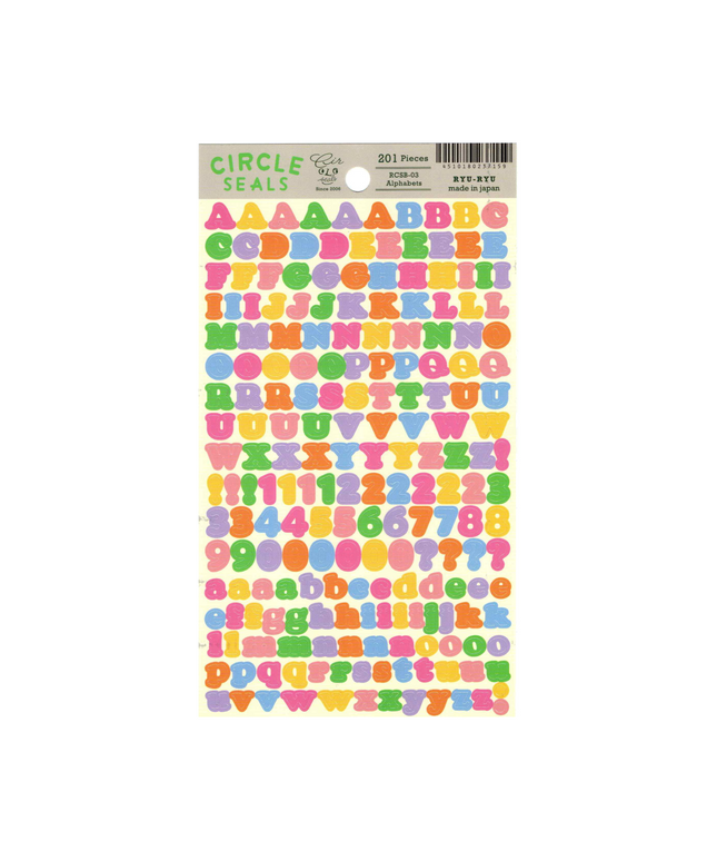 Pastel Brights Alphabet Sticker Sheet