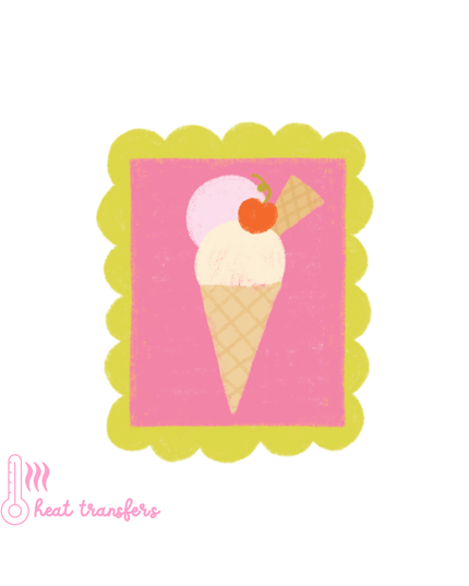 Ice Cream Stamp Heat Transfer