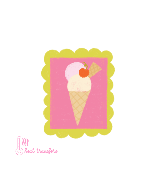 Ice Cream Stamp Heat Transfer