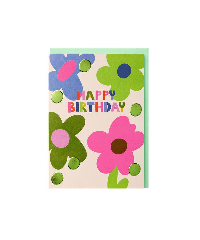 Floral Happy Birthday Card
