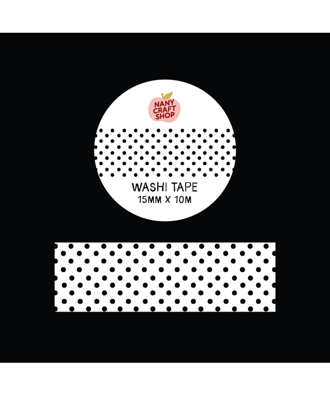 Black & White Polka Dot Washi Tape