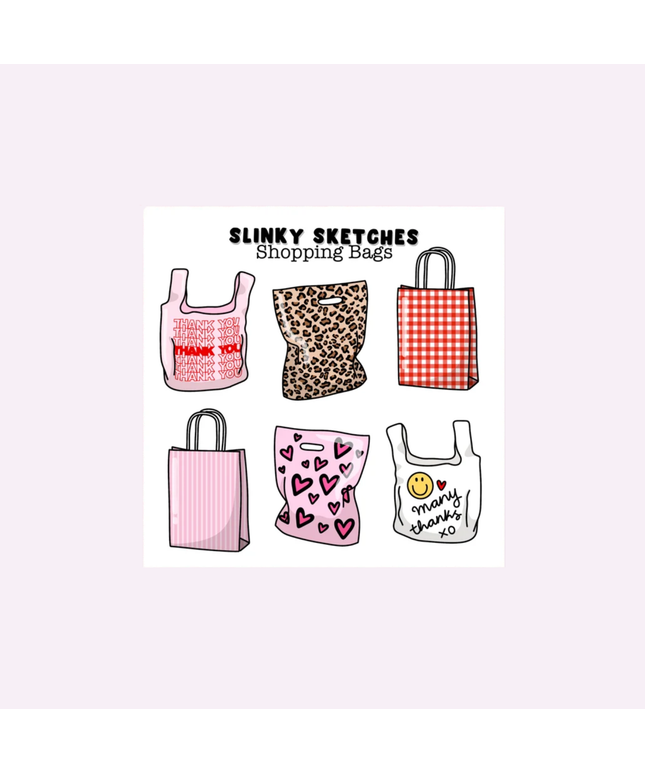 Shopping Bags Sticker Sheet