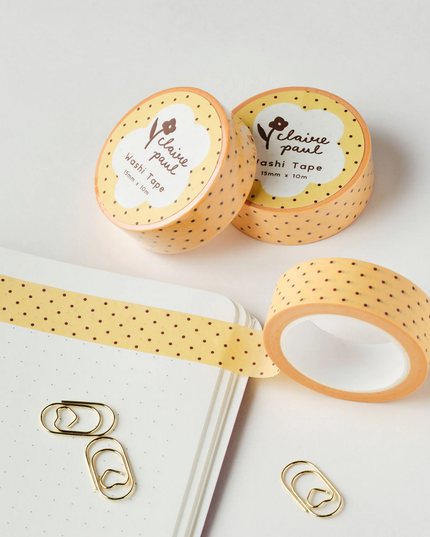 Yellow Polka Dot Washi Tape