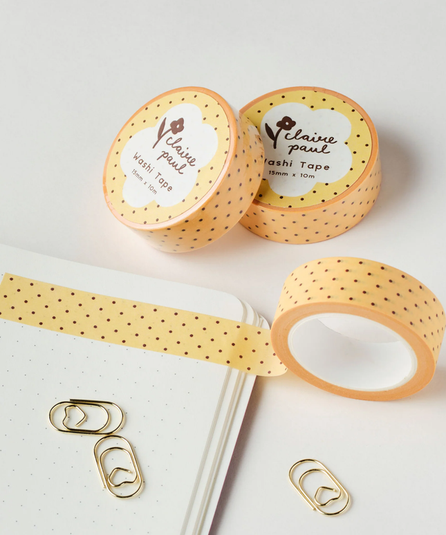Yellow Polka Dot Washi Tape