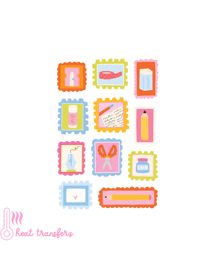 Stationery Stamps Heat Transfer Sheet