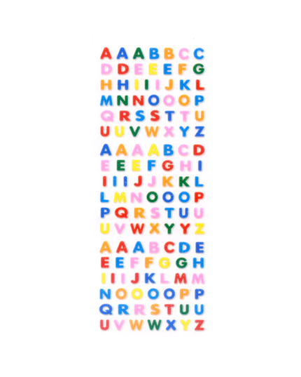 Colourful Glitter Alphabet Sticker Sheet