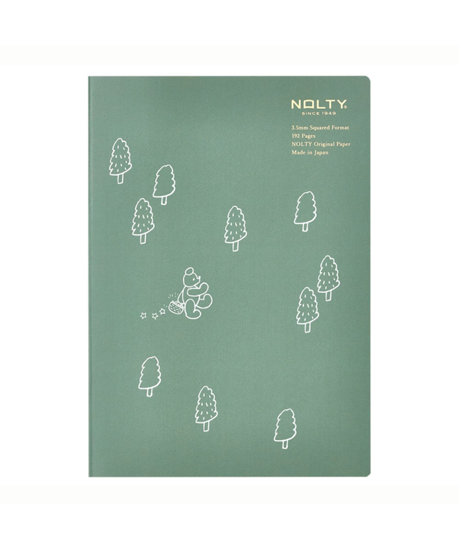 Bear Walk A5 Square Grid Notebook