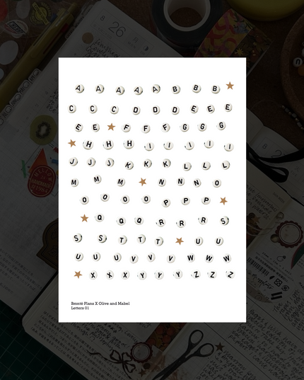 Letters 01 - Clear Sticker Sheet