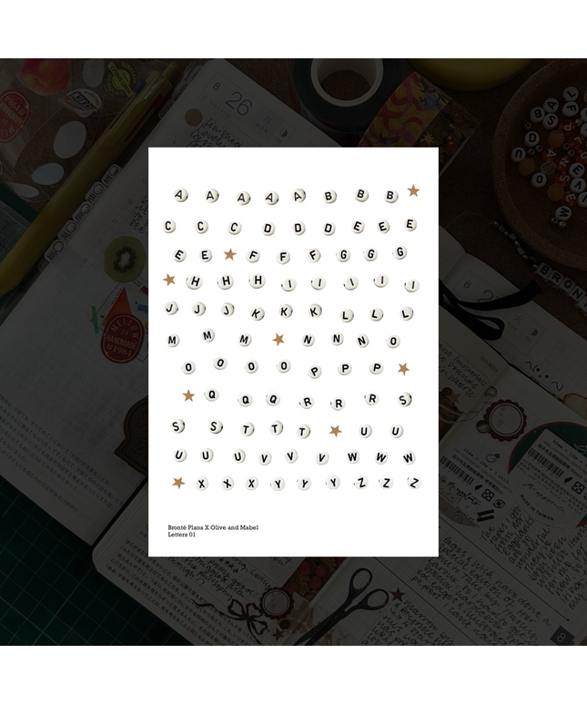 Letters 01 - Clear Sticker Sheet