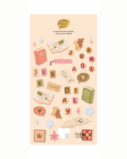 Junk Journal Deco Sticker Sheet