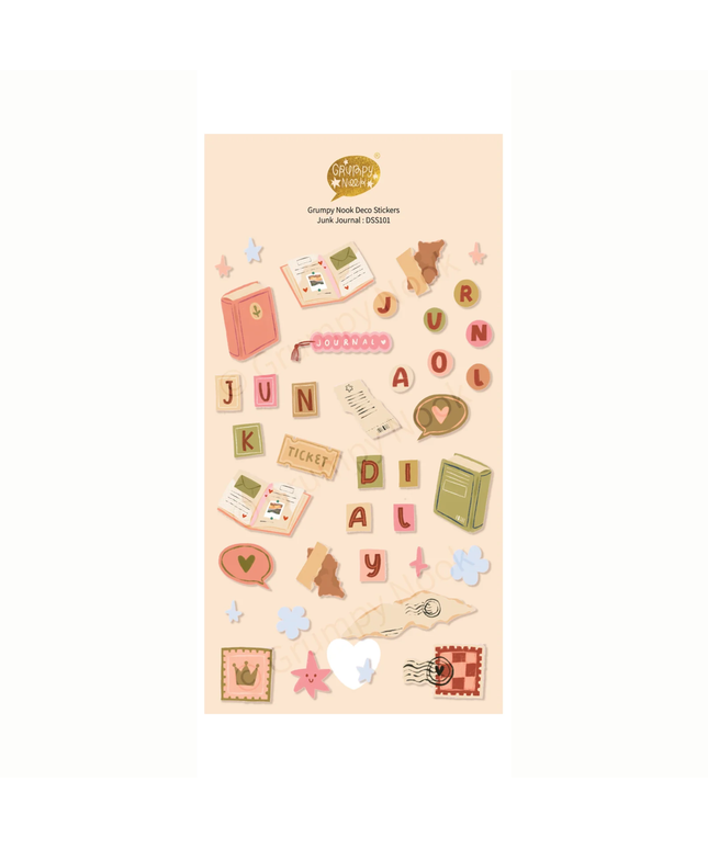 Junk Journal Deco Sticker Sheet
