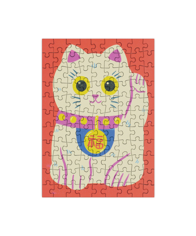 Lucky Cat Pocket Sized Jigsaw Puzzle