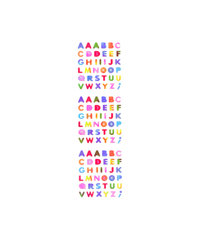 Pearlie Colourful Alphabet Sticker Sheet