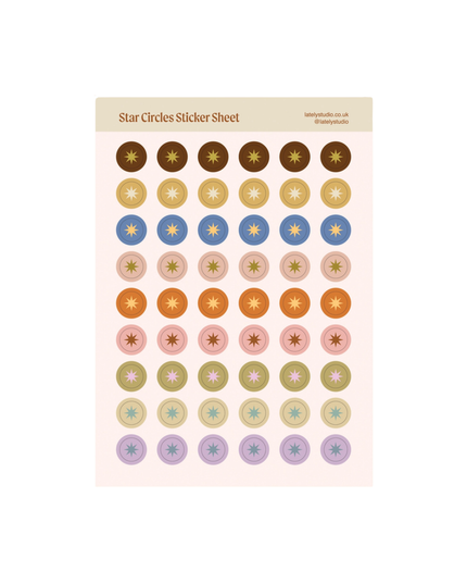 Star Circles Sticker Sheet
