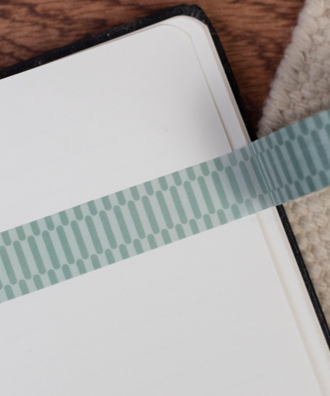 Teal Rounded Checker Washi Tape