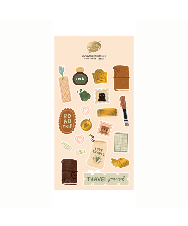 Travel Journal Deco Sticker Sheet
